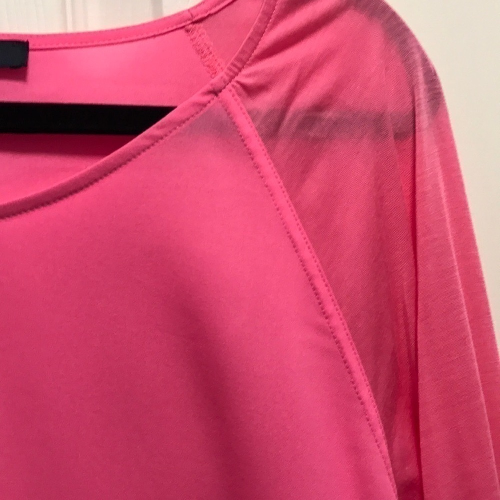 FRENCH CONNECTION Pink Baseball Style w/Sheer Sleeves - Picture 5 of 5